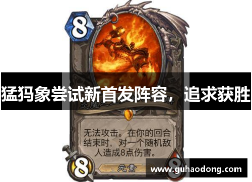 猛犸象尝试新首发阵容，追求获胜